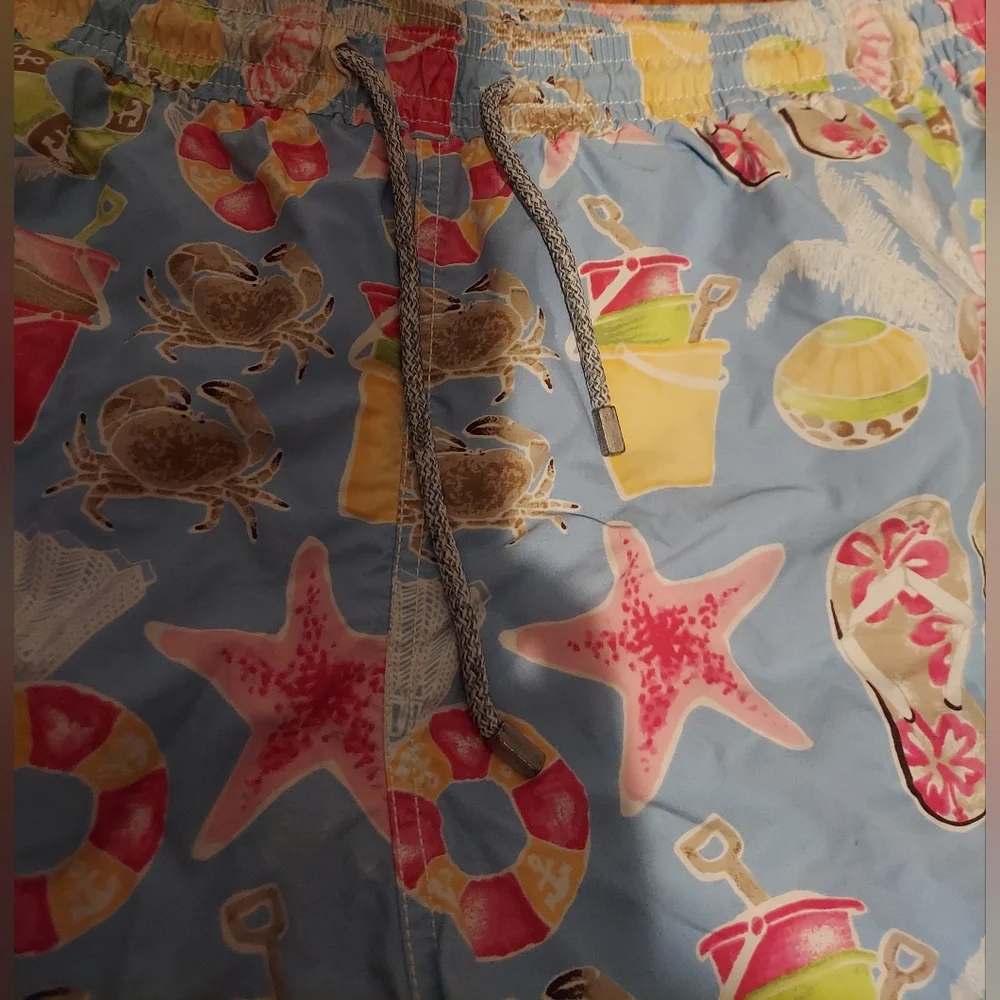 Vilebrequin Swim Trunks Board Shorts Blue Size XXXL Starfish Beach Crabs Coastal - Picture 3 of 12